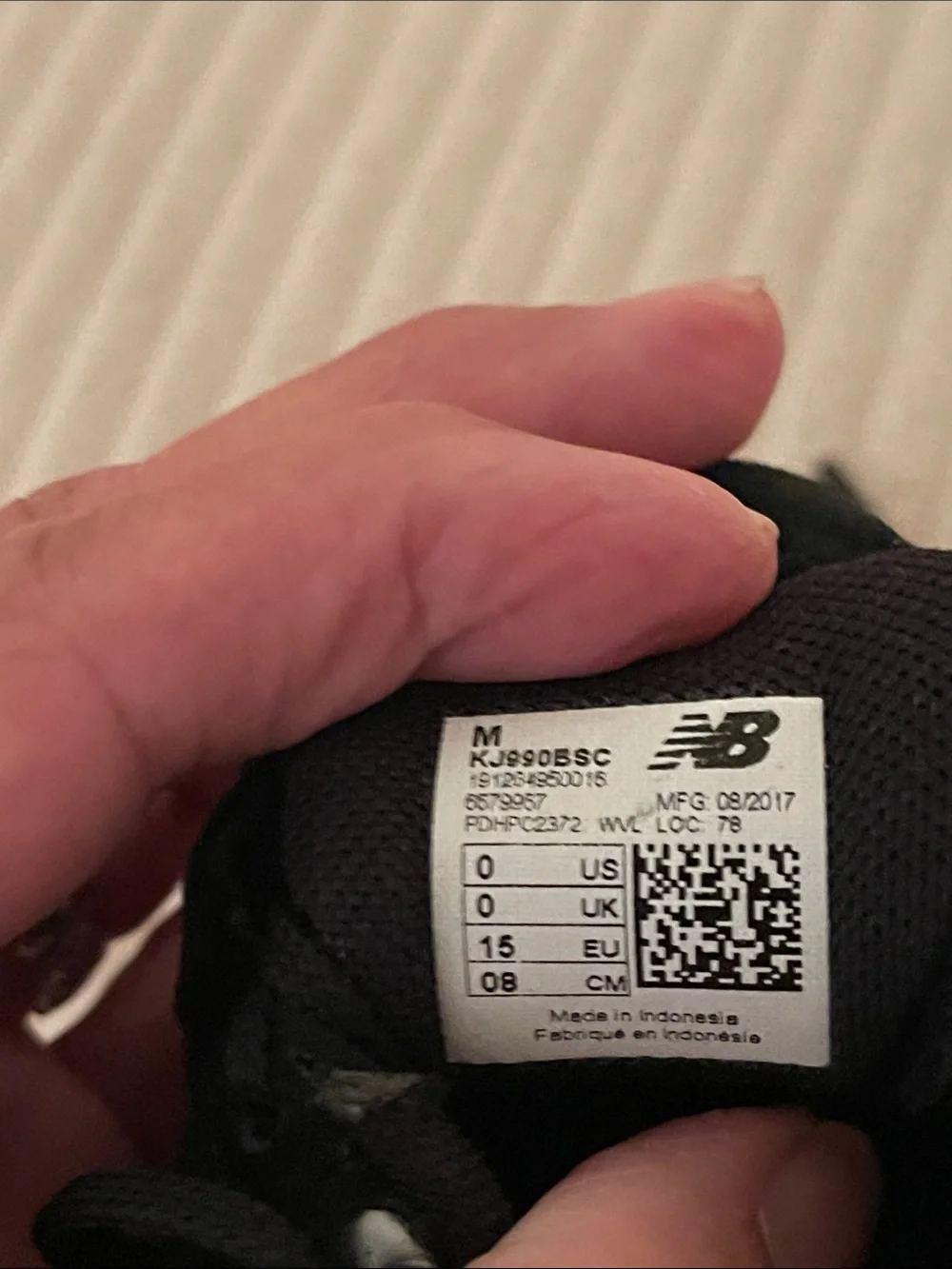 New Balance Black Baby Walker Sneakers with Reflective Accents